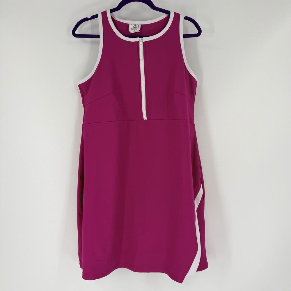 Sage Collective Tennis Dress Pink & White Size XXL Tennis, Golf, Pickleball